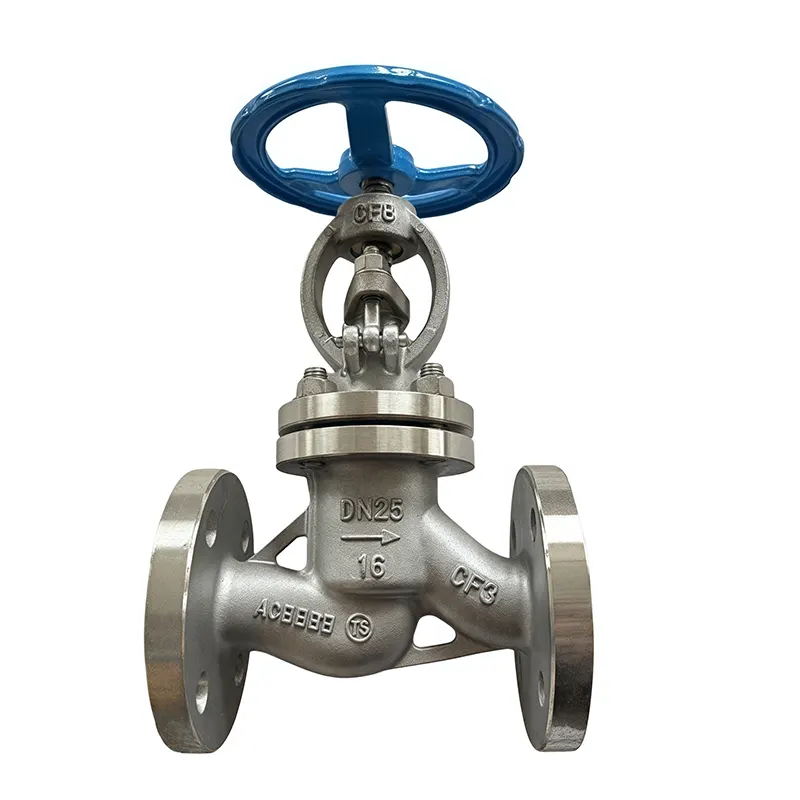 স্টেইনলেস স্টীল গ্লোব ভালভ Flanged শেষ